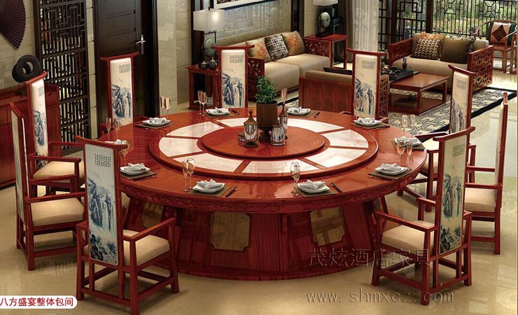 新中式酒店整體配套定制家具沙發八方盛宴