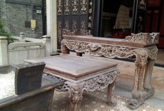 古典中式實木餐桌餐椅子圖片